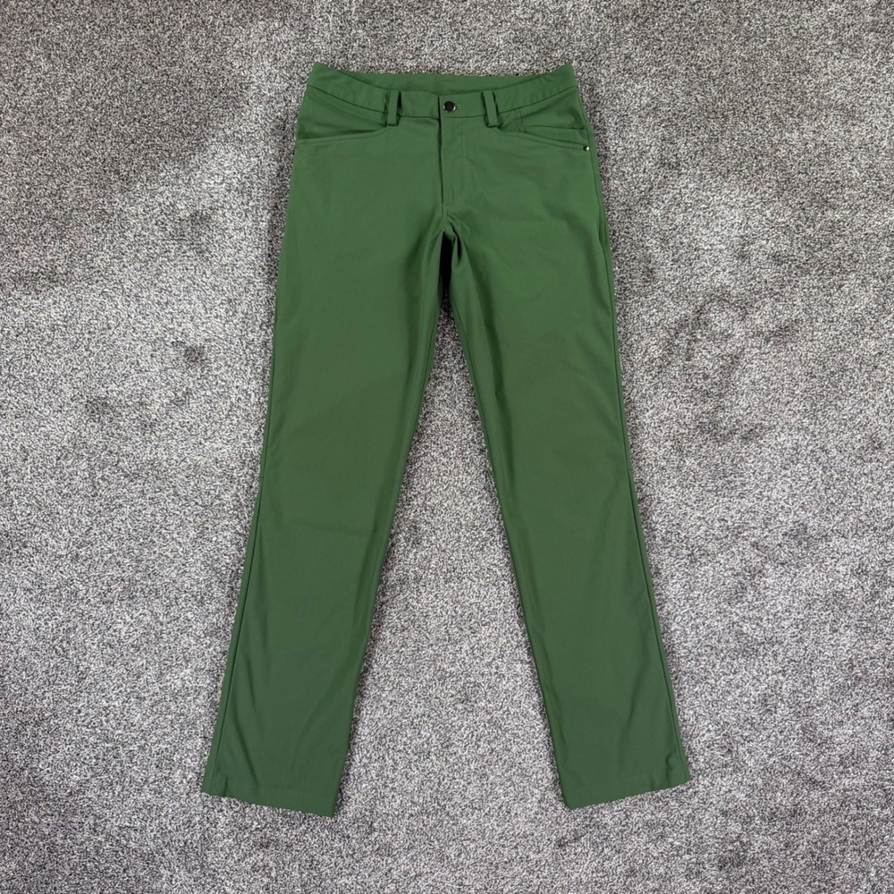 Lululemon ABC Pant Men 32 Classic Olive Green Technical Trouser Chinos Golf Work